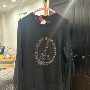 Zadig & Voltaire Black Peace Sign Sweater